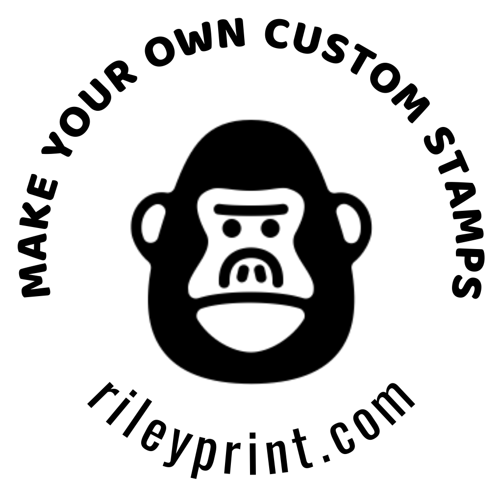 RILEYPRINT Rubber Stamp - Gorilla face